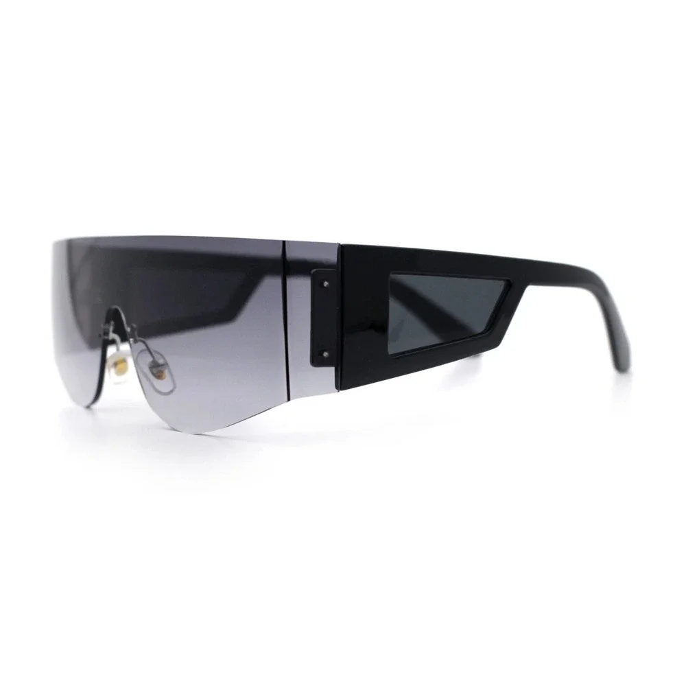 Men‎ Sunglasses Rimless Shield Style High Fashion Events Sleek Futuristic Shape